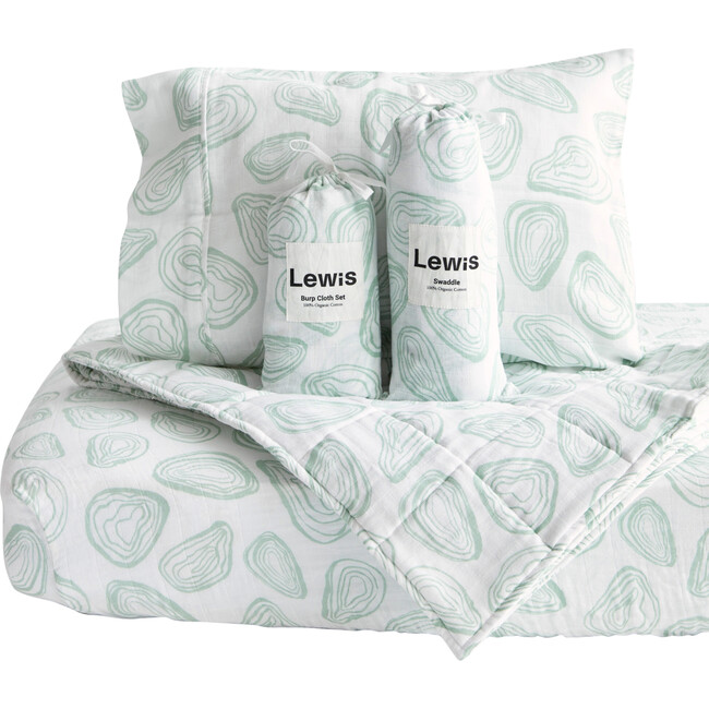 Oyster Baby Bedding Set, Agave
