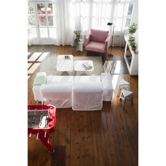 Plec Small Steel Table, White - Accent Tables - 6