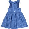 Ruffle Dress, Blue Pattern - Dresses - 3
