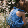 Ruffle Dress, Blue Pattern - Dresses - 4