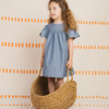 Embroidered Chambray Dress, Medium Denim - Dresses - 2