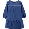 Clementine Dress, Navy Denim - Dresses - 1 - thumbnail