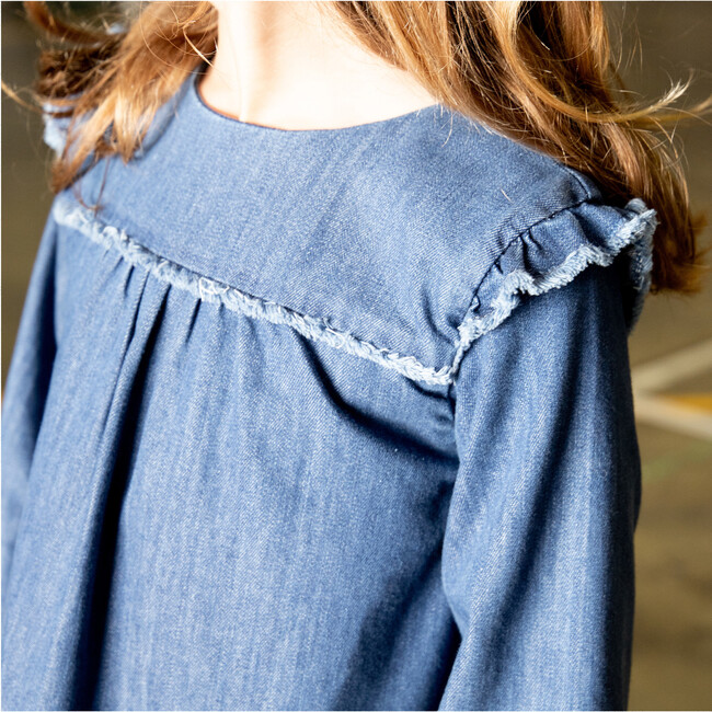 Clementine Dress, Navy Denim - Dresses - 2