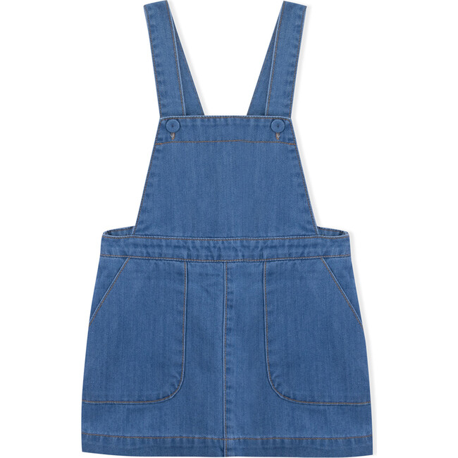 Carol Pinafore Dress, Denim - Dresses - 1