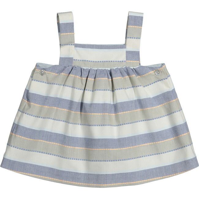 Zulu Pinafore Dress, Grey Stripes - Knot Dresses | Maisonette