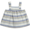Zulu Pinafore Dress, Grey Stripes - Dresses - 1 - thumbnail