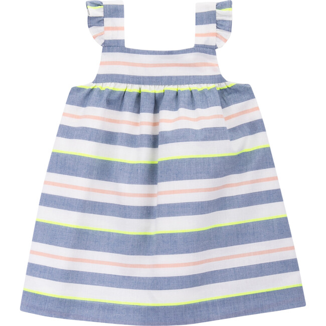 Louise Pinafore Dress, Stripes - Dresses - 1