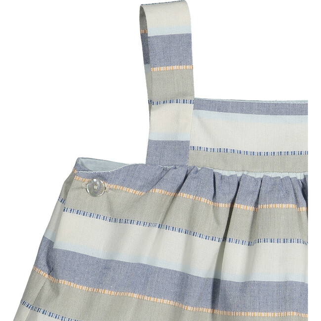 Zulu Pinafore Dress, Grey Stripes - Dresses - 2