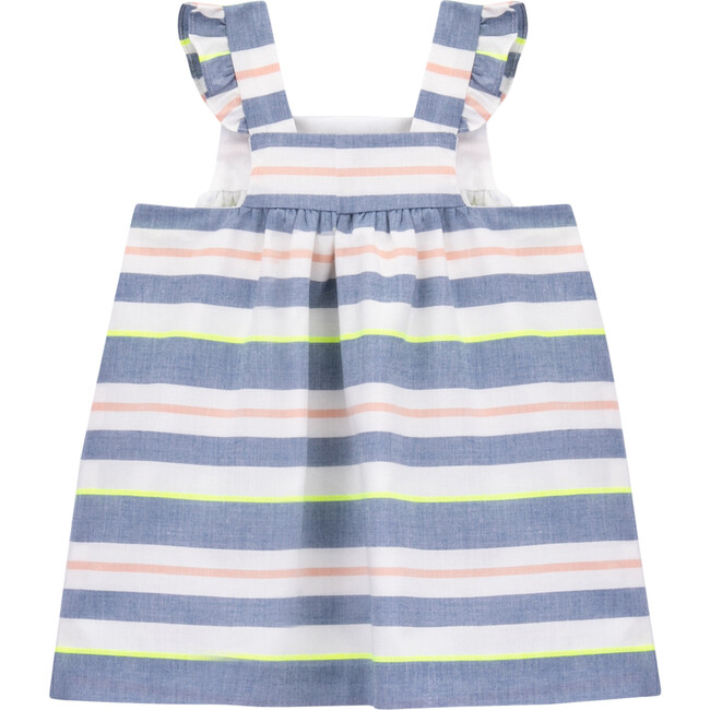 Louise Pinafore Dress, Stripes - Dresses - 3