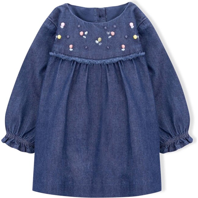 Jane Denim Dress, Navy - Dresses - 1