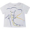 Elephant T-shirt, White - Tees - 1 - thumbnail