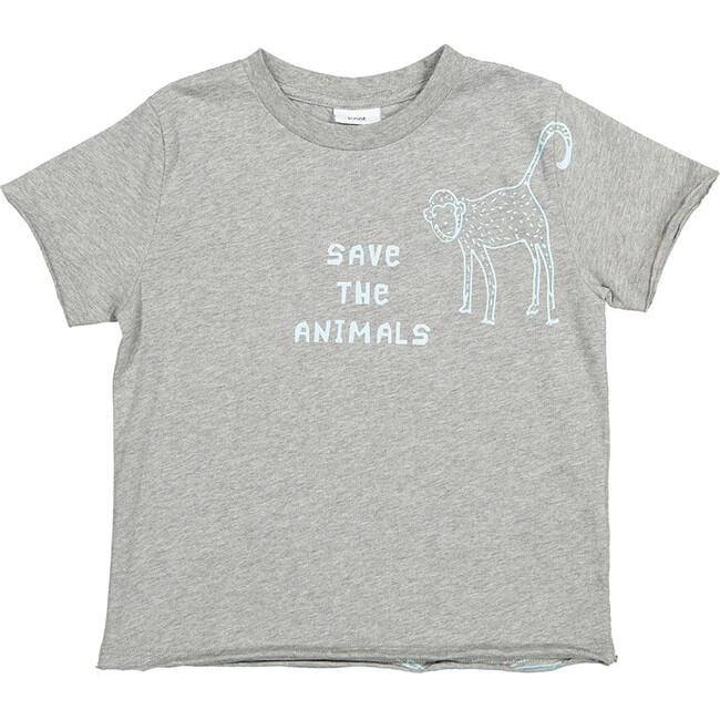 Save The Animals T-Shirt, High Rise Grey - Tees - 1
