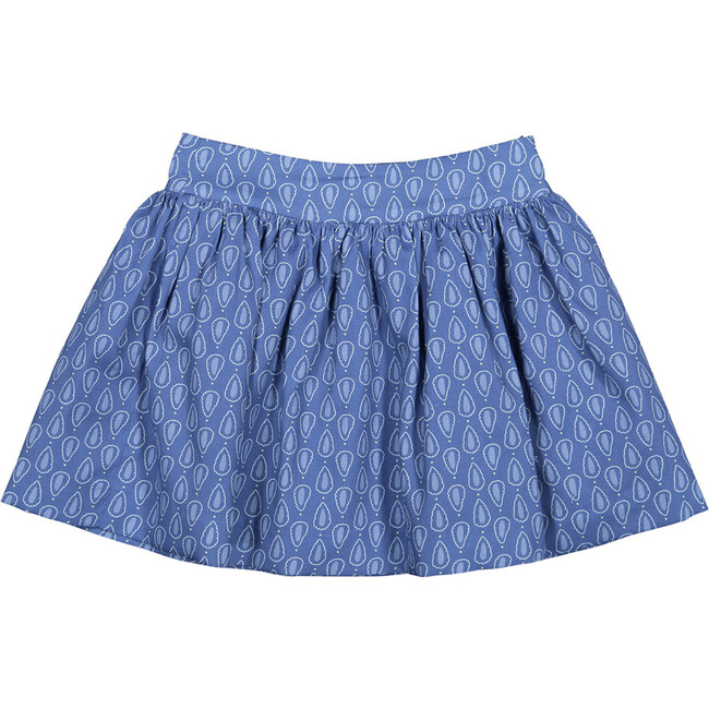 Ruffle Skirt, Blue Pattern
