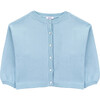 Ballon Sleeve Knitted Jacket, Aqua Haze - Jackets - 1 - thumbnail