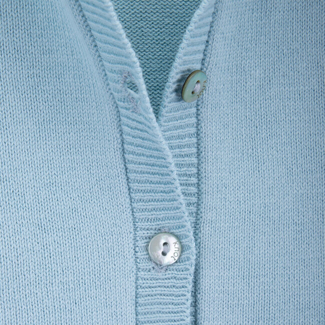Ballon Sleeve Knitted Jacket, Aqua Haze - Jackets - 2