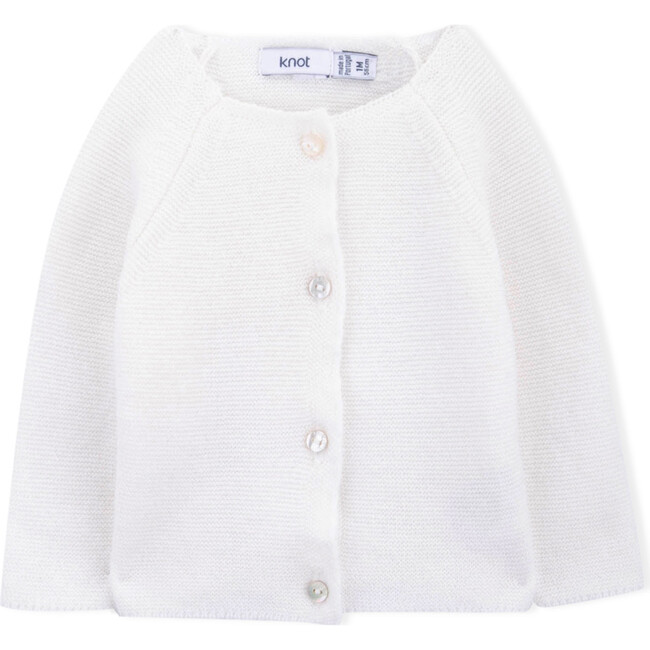 Lane Knitted Coat, White