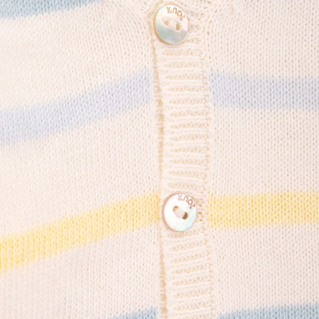 Dahila Cardigan, Blue & Yellow Stripes - Cardigans - 2