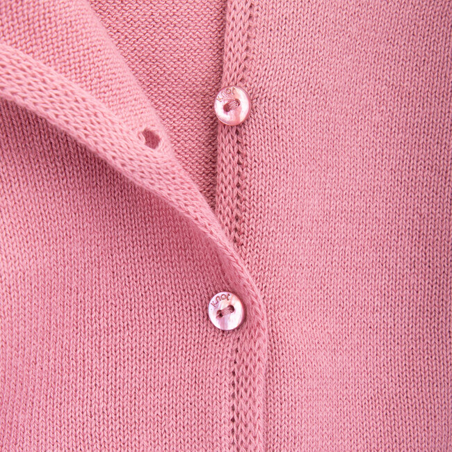 Basic Knitted Cardigan, Rose Blush - Cardigans - 2