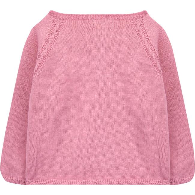 Basic Knitted Cardigan, Rose Blush - Cardigans - 3
