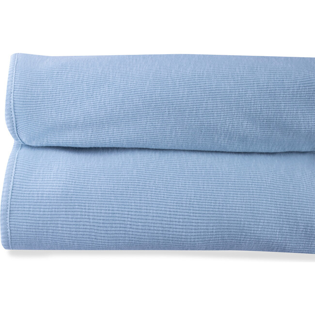 Lora Organic Cotton Blanket, Blue