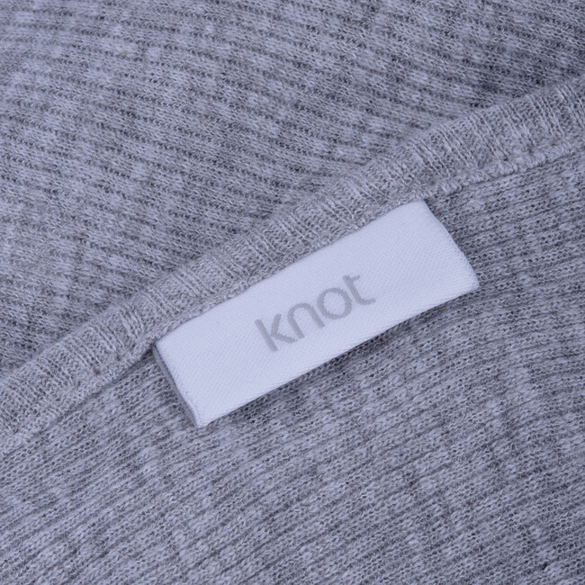 Lora Organic Cotton Blanket, Dark Grey - Blankets - 3