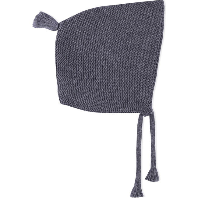 Etsuki Knitted Beanie, Pewter Grey Melange - Hats - 1
