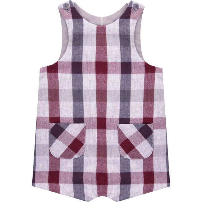 Truett Baby Romper, Plaid - Rompers - 1