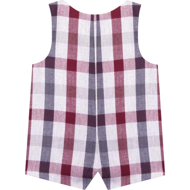 Truett Baby Romper, Plaid - Rompers - 4