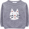 Neko Baby Wool Sweater, Drizzle Grey Melange - Sweaters - 1 - thumbnail