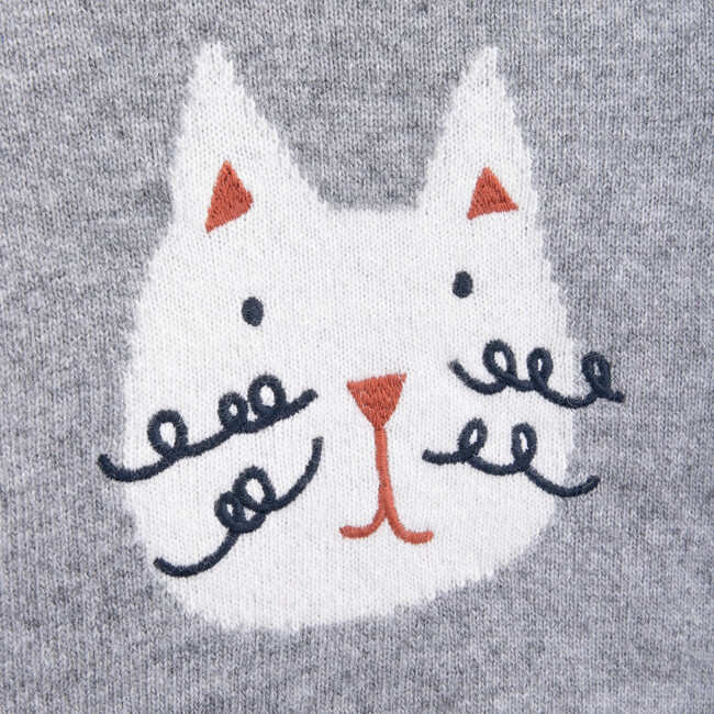 Neko Baby Wool Sweater, Drizzle Grey Melange - Sweaters - 3