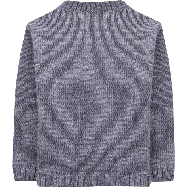 Eddie The Yeti Knitted Sweater, Cloudburst Grey - Sweaters - 4