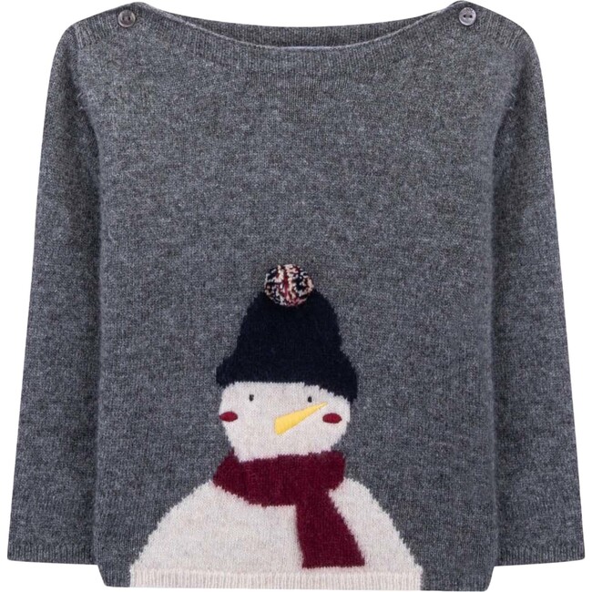 Meet Kevin Baby Knitted Sweater, Cloudburst Grey - Sweaters - 1