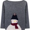 Meet Kevin Baby Knitted Sweater, Cloudburst Grey - Sweaters - 1 - thumbnail