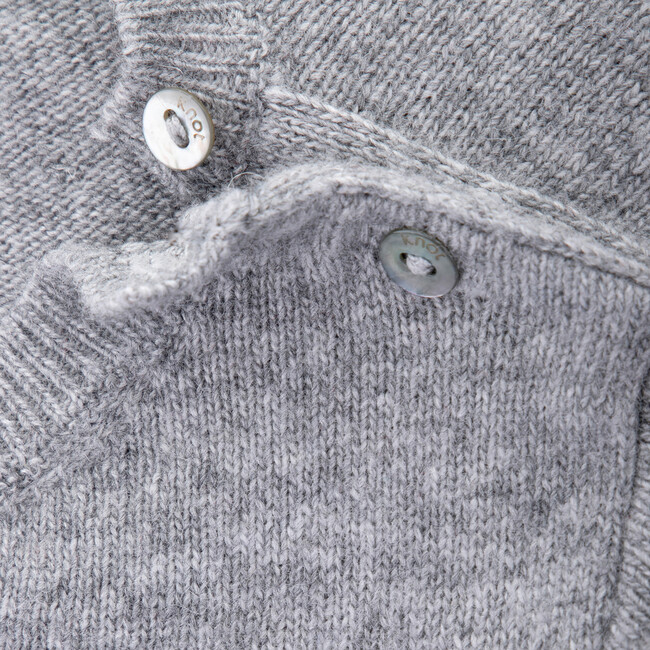 Neko Baby Wool Sweater, Drizzle Grey Melange - Sweaters - 4