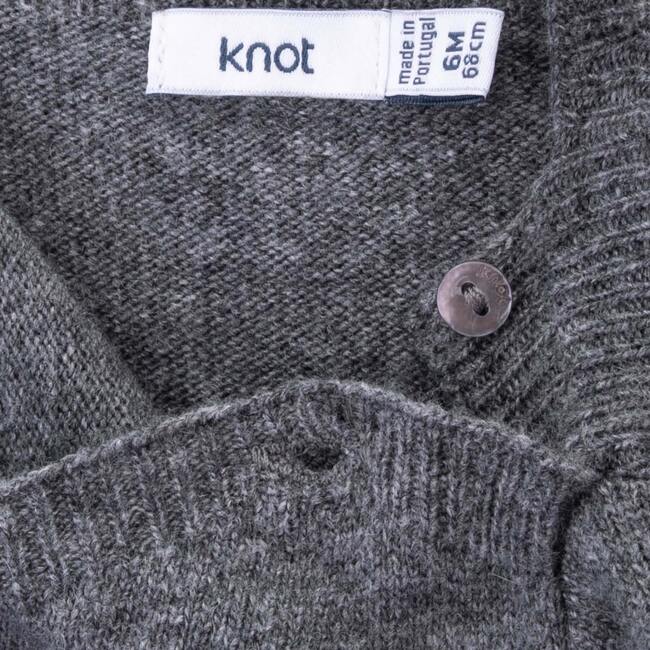 Meet Kevin Baby Knitted Sweater, Cloudburst Grey - Sweaters - 4