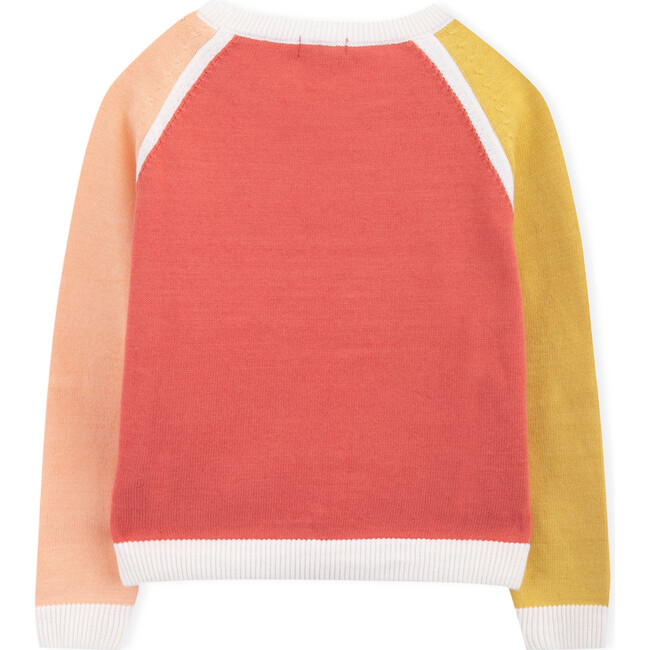 PLUS MULTI PATTERN COLORBLOCK SHORT SLEEVE SWEATER