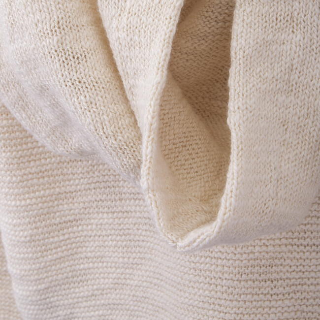 Handmade Knitted Sweater, Angora White - Sweaters - 5