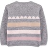 Charlotte Baby Sweater, Grey Stripes - Sweaters - 1 - thumbnail