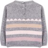 Charlotte Baby Sweater, Grey Stripes - Sweaters - 3