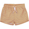 Batik Squares Swim Shorts, Orange - Shorts - 1 - thumbnail