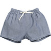 Chambray Shorts, Medium Denim - Shorts - 1 - thumbnail