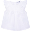Tropical Flowers Blouse, White - Shirts - 1 - thumbnail