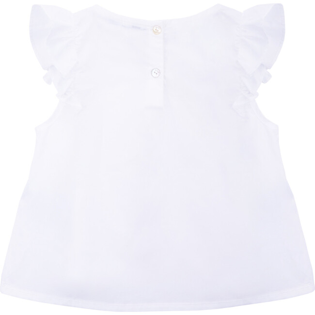 Tropical Flowers Blouse, White - Shirts - 3