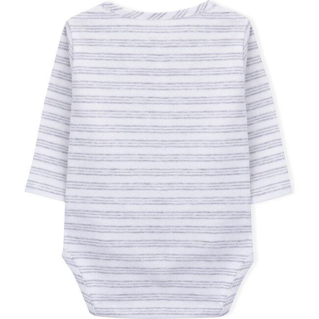 Mattie Long Sleeve Body, Grey Stripes - Onesies - 4