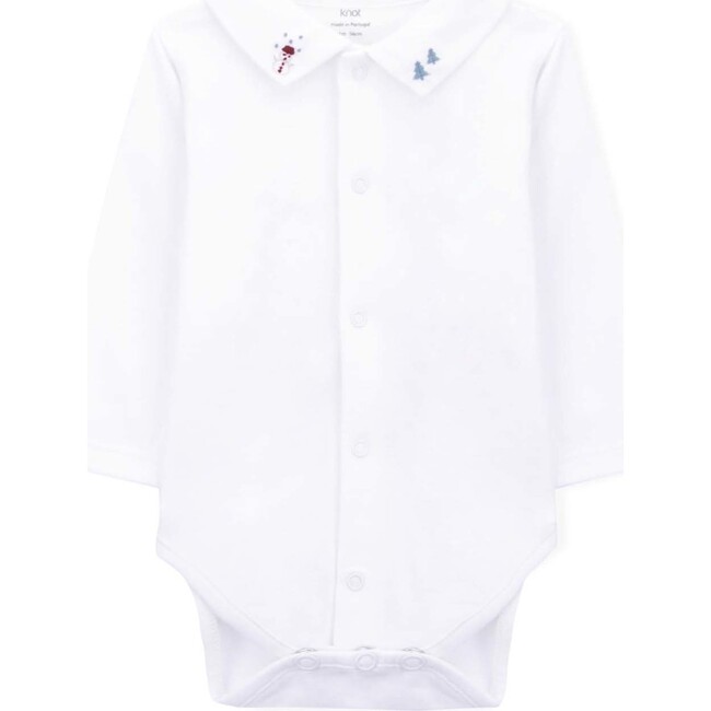 Olaf Long Sleeve Baby Body, White - Onesies - 1
