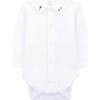 Olaf Long Sleeve Baby Body, White - Onesies - 1 - thumbnail