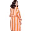 Women's Short Stripe Robe, Tart - Robes - 2 - thumbnail
