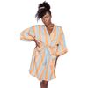 Women's Short Stripe Robe, Squeeze - Robes - 2