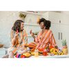 Women's Short Stripe Robe, Tart - Robes - 4