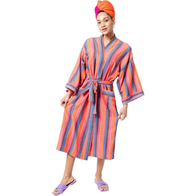 Women's Long Stripe Robe, Daze - Robes - 1
